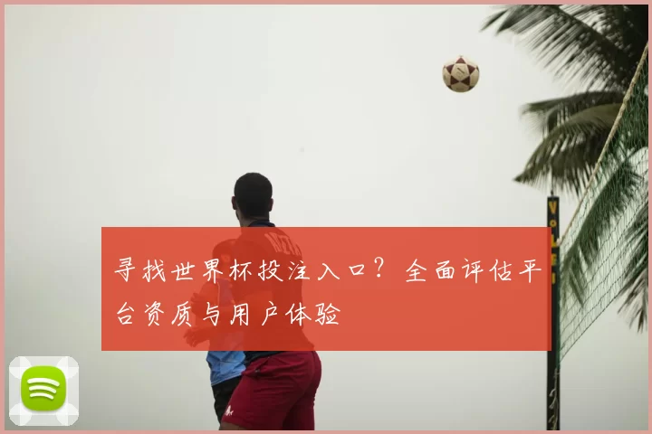 寻找世界杯投注入口?全面评估平台资质与用户体验