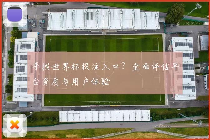 寻找世界杯投注入口？全面评估平台资质与用户体验