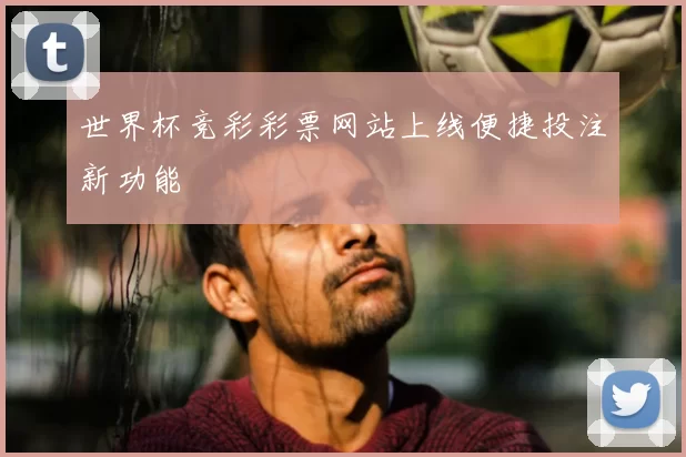 世界杯竞彩彩票网站上线便捷投注新功能