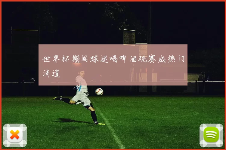 世界杯期间球迷喝啤酒观赛成热门消遣